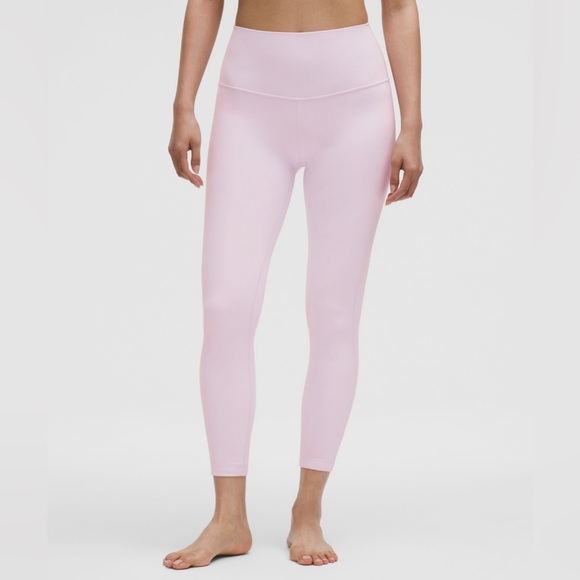 Pink Organza Size 6 High-Waisted Leggings 25” - Picture 1 of 5